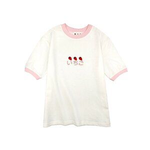 Kawaii Strawberry Pink Ringer Tee